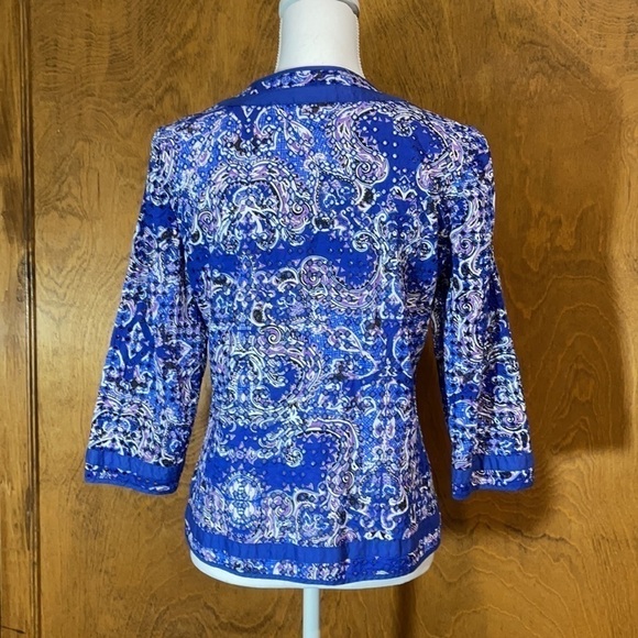 Chico’s Open Front Eyelet Jacket - EUC - Picture 4 of 5